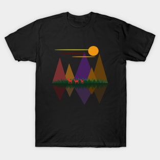 Deer in The Mountains T-Shirt